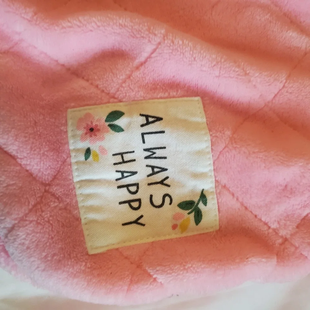 Carters Always Happy Pink Plush Baby Blanket‎